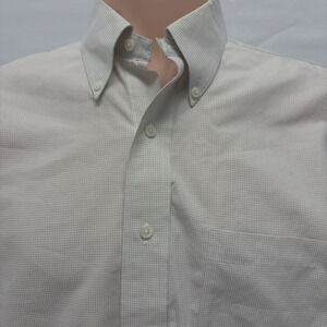 Brooks Brothers Original Polo Shirt Mens 16.5 - 32/33 Brown White Checkered